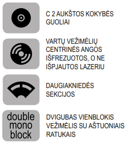 Vežimėlis gembiniams vartams su aštuoniais ratukais - informacija